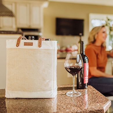 Legacy Pinot Jute 3-Bottle Insulated Wine Bag