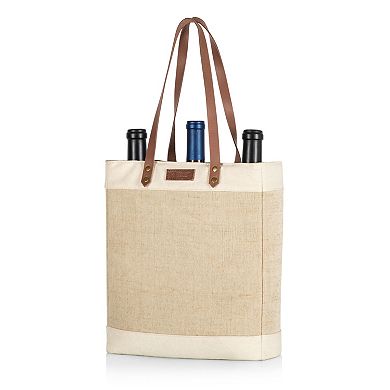 Legacy Pinot Jute 3-Bottle Insulated Wine Bag