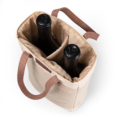 Legacy Pinot Jute 2-Bottle Insulated Wine Bag