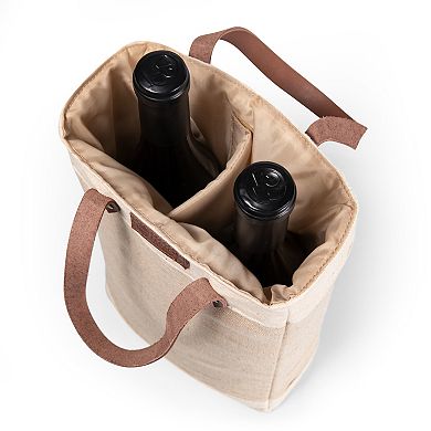 Legacy Pinot Jute 2-Bottle Insulated Wine Bag