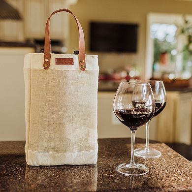 Legacy Pinot Jute 2-Bottle Insulated Wine Bag