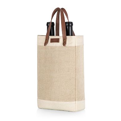 Legacy Pinot Jute 2-Bottle Insulated Wine Bag