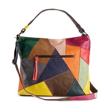 AmeriLeather QMetal Mini Skulls Leather Crossbody Bag