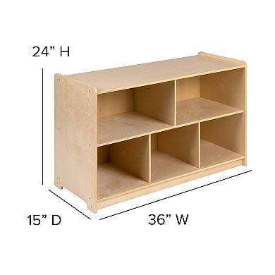 Flash Furniture 5 Cubby Storage Cabinet 