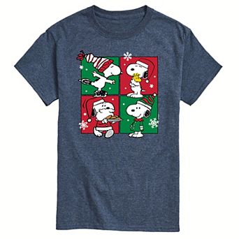 Men's Peanuts Christmas Grid Tee