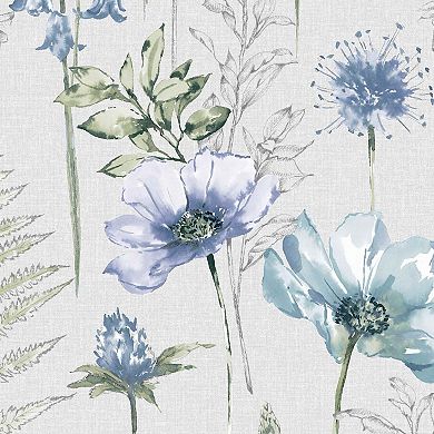 Fresco Floral Sketch Removable Wallpaper