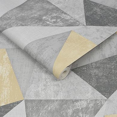 Fresco Shard Gray Triangle Removable Wallpaper