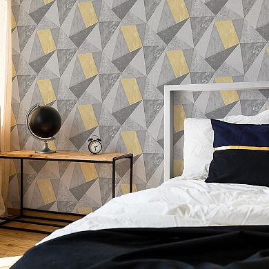 Fresco Shard Gray Triangle Removable Wallpaper