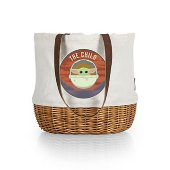 Picnic Time Star Wars The Child Coronado Canvas & Willow Basket Tote