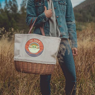 Picnic Time Star Wars The Child Coronado Canvas & Willow Basket Tote
