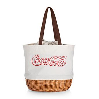 Picnic Time Coca-Cola Coronado Canvas & Willow Basket Tote