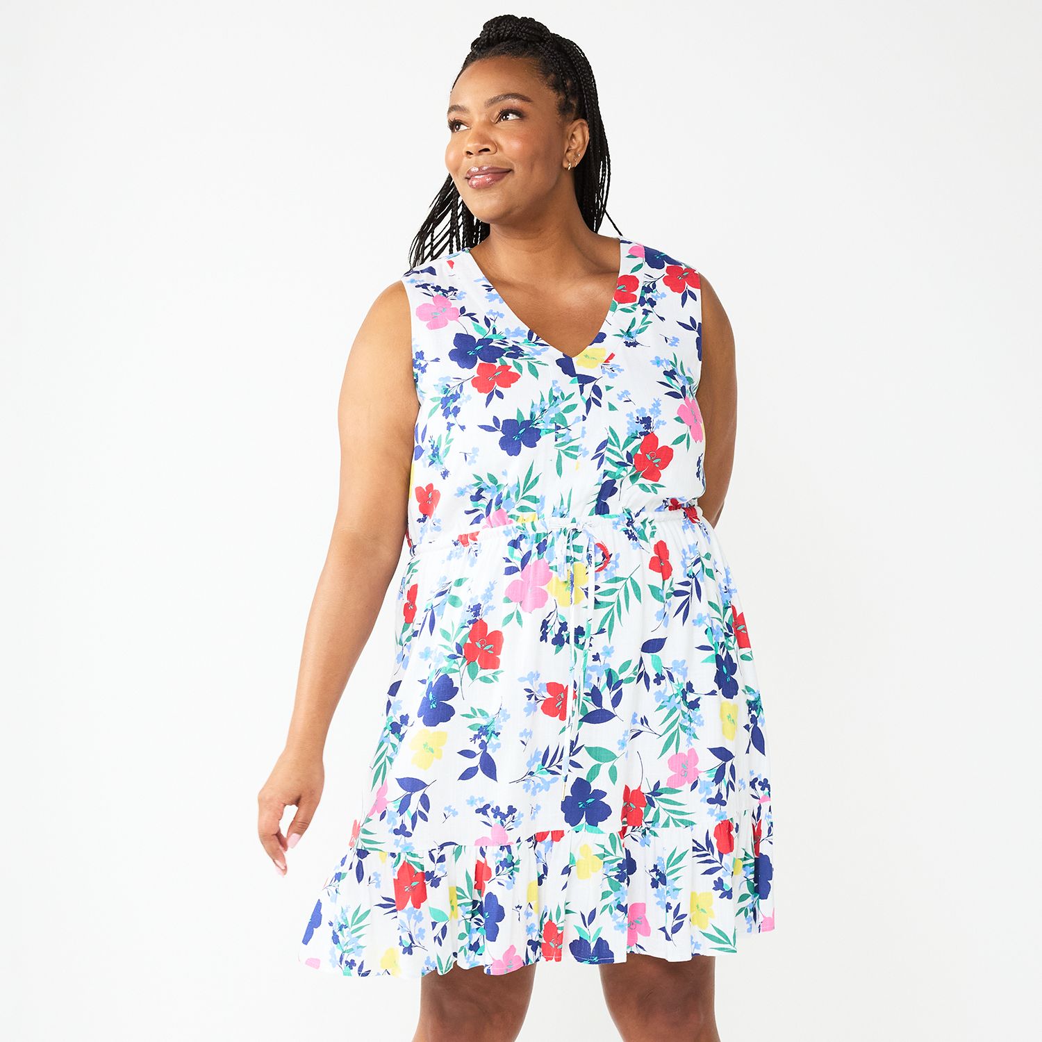 Plus Size DRAPER JAMES RSVP™ Sleeveless Tie Waist Dress