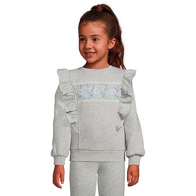 Girls 7-20 Plus Size Lands' End Cozy Ruffle Sweatshirt
