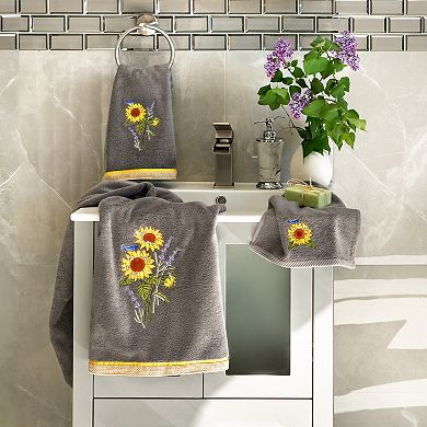 Linum Home Textiles Turkish Cotton Girasol 2-piece Embellished Hand Towel Set