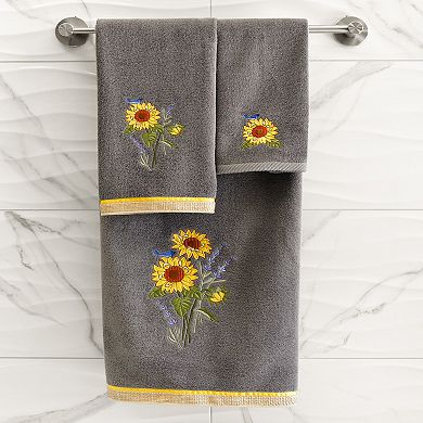 Linum Home Textiles Turkish Cotton Girasol 2-piece Embellished Hand Towel Set