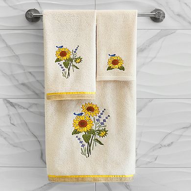 Linum Home Textiles Turkish Cotton Girasol 2-piece Embellished Fingertip Towel Set