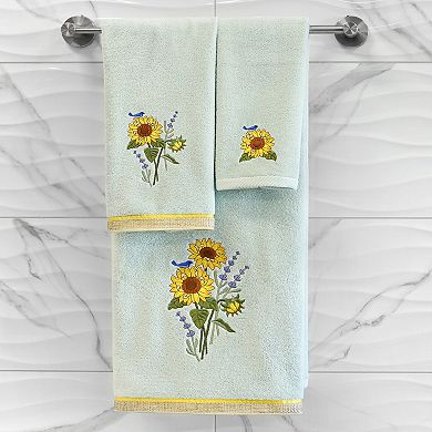 Linum Home Textiles Turkish Cotton Girasol 3-piece Embellished Towel Set