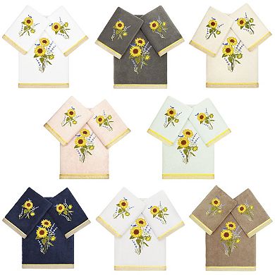 Linum Home Textiles Turkish Cotton Girasol 3-piece Embellished Towel Set