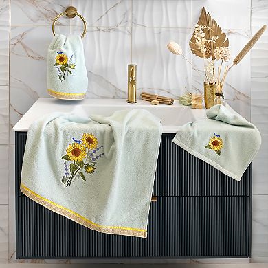 Linum Home Textiles Turkish Cotton Girasol 3-piece Embellished Towel Set