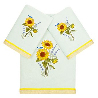 Linum Home Textiles Turkish Cotton Girasol 3 pc Embellished Towel Set