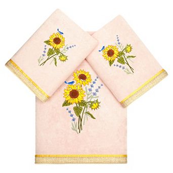 Linum Home Textiles Turkish Cotton Girasol 3 pc Embellished Towel Set