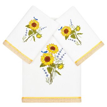 Linum Home Textiles Turkish Cotton Girasol 3 pc Embellished Towel Set