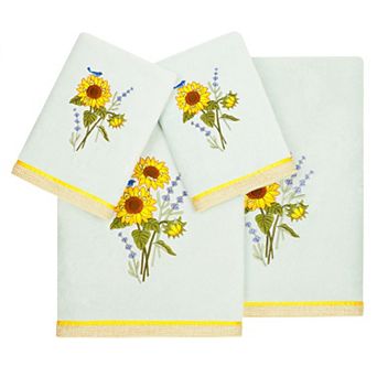 Linum Home Textiles Turkish Cotton Girasol 4 pc Embellished Towel Set