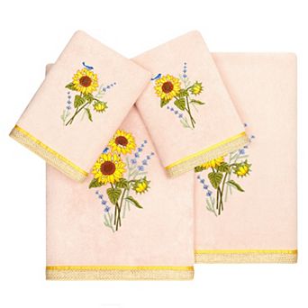 Linum Home Textiles Turkish Cotton Girasol 4 pc Embellished Towel Set