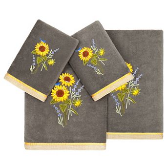Linum Home Textiles Turkish Cotton Girasol 4 pc Embellished Towel Set