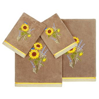 Linum Home Textiles Turkish Cotton Girasol 4 pc Embellished Towel Set