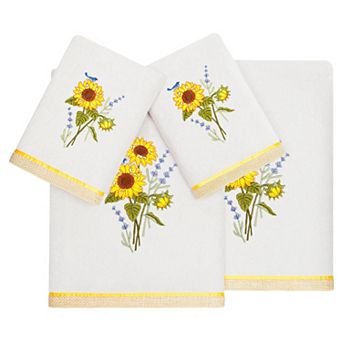 Linum Home Textiles Turkish Cotton Girasol 4 pc Embellished Towel Set