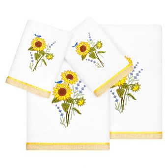 Linum Home Textiles Turkish Cotton Girasol 4 pc Embellished Towel Set