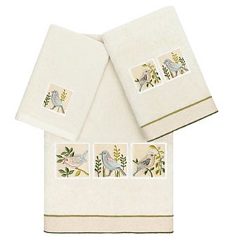 Linum Home Textiles Turkish Cotton Belinda 3 pc Embellished Towel Set