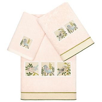 Linum Home Textiles Turkish Cotton Belinda 3 pc Embellished Towel Set