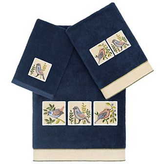 Linum Home Textiles Turkish Cotton Belinda 3 pc Embellished Towel Set