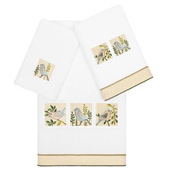 Linum Home Textiles Turkish Cotton Belinda 3 pc Embellished Towel Set