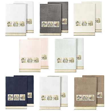 Linum Home Textiles Turkish Cotton Belinda 2-piece Embellished Bath Towel Set