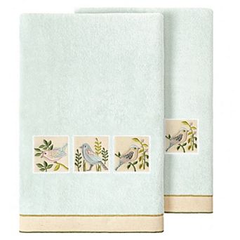 Linum Home Textiles Turkish Cotton Belinda 2 pc Embellished Bath Towel Set