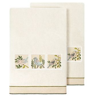Linum Home Textiles Turkish Cotton Belinda 2 pc Embellished Bath Towel Set