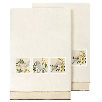 Linum Home Textiles Turkish Cotton Belinda 2 pc Embellished Bath Towel Set