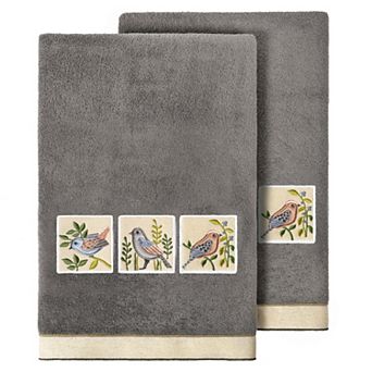 Linum Home Textiles Turkish Cotton Belinda 2 pc Embellished Bath Towel Set