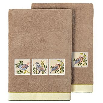 Linum Home Textiles Turkish Cotton Belinda 2 pc Embellished Bath Towel Set