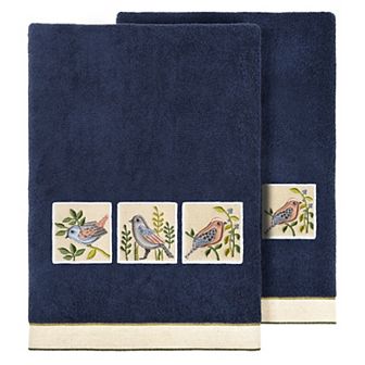 Linum Home Textiles Turkish Cotton Belinda 2 pc Embellished Bath Towel Set