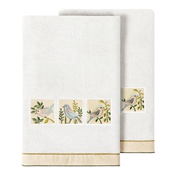 Linum Home Textiles Turkish Cotton Belinda 2 pc Embellished Bath Towel Set