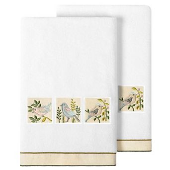 Linum Home Textiles Turkish Cotton Belinda 2 pc Embellished Bath Towel Set