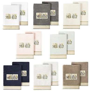 Linum Home Textiles Turkish Cotton Belinda 2-piece Embellished Hand Towel Set