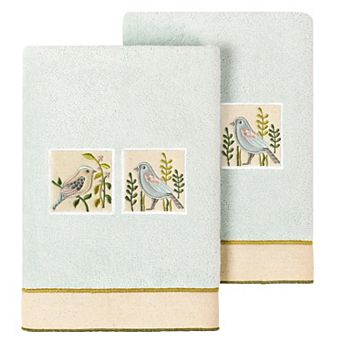 Linum Home Textiles Turkish Cotton Belinda 2 pc Embellished Hand Towel Set