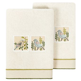 Linum Home Textiles Turkish Cotton Belinda 2 pc Embellished Hand Towel Set