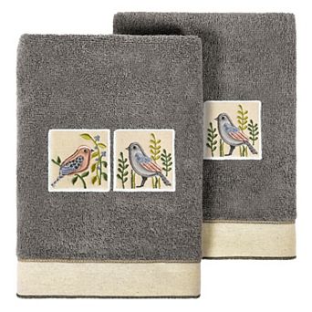 Linum Home Textiles Turkish Cotton Belinda 2 pc Embellished Hand Towel Set