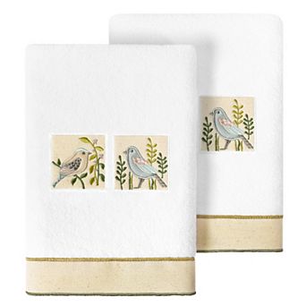 Linum Home Textiles Turkish Cotton Belinda 2 pc Embellished Hand Towel Set